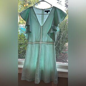 IMNYC Isaac Mizrahi Green White Dress, Size 6‎